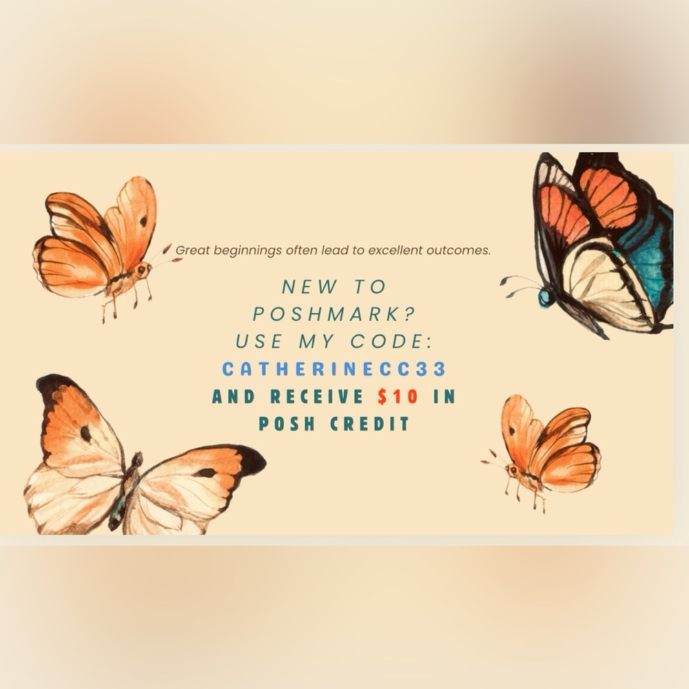 🦋Enjoy a $10 posh credit!
🦋Happy poshing!!